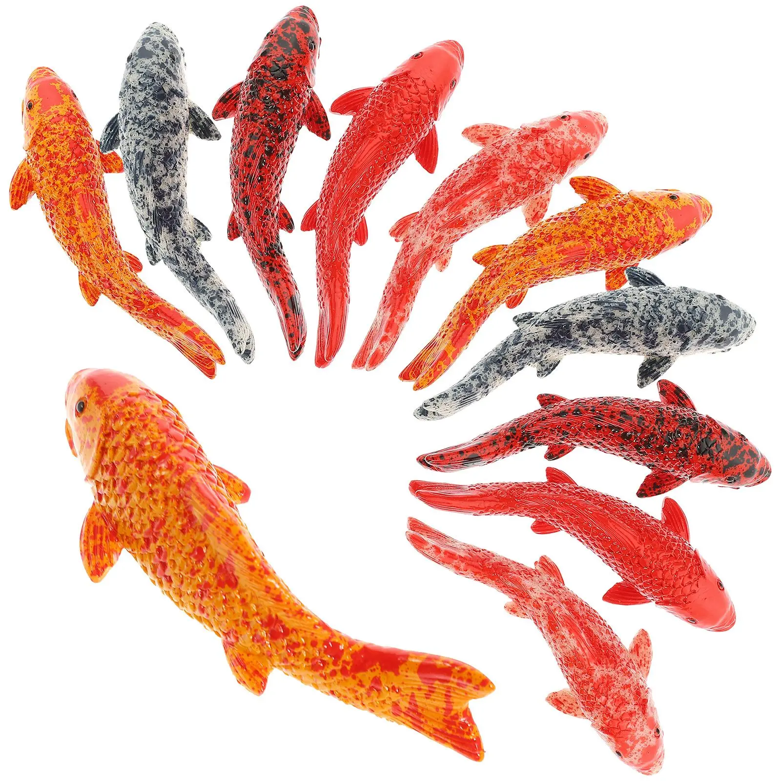 

20 Pcs Koi Decorations Small Fish Tank Supplies Floating Carp Pieces Kids Aquarium Toy Figure Resin Realistic Fake for