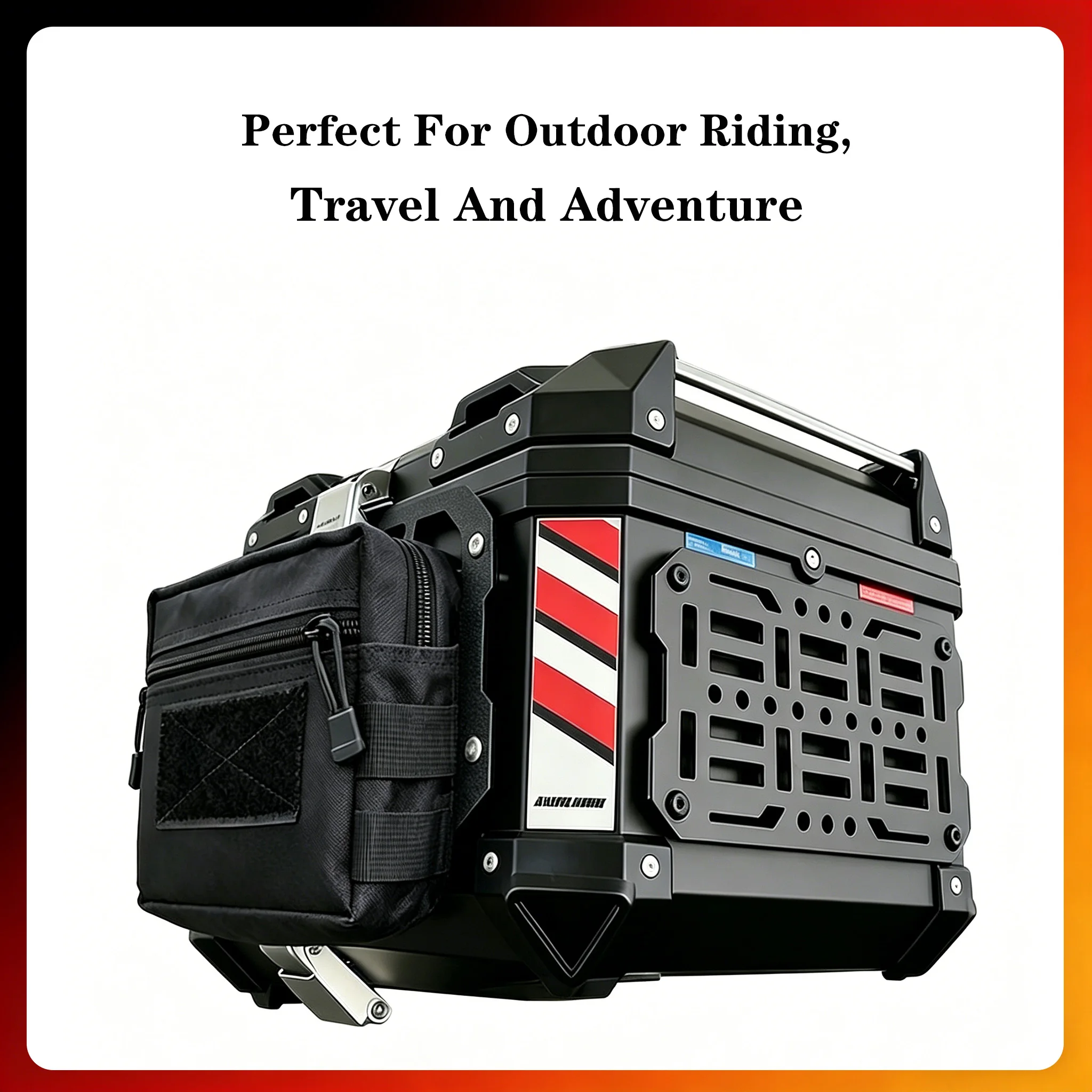 1PCS Molle Panel Motorcycle Trunk Side Box Tactical Expansion Panel Tail top box luggage Organizer Modular Storag hanging panel view 4