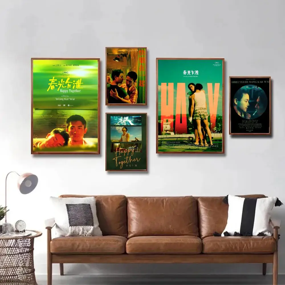 Happy Together Poster Waterproof Wall Art Sticker For Bar Living Room Vintage Room Decor High Quality Print Gift