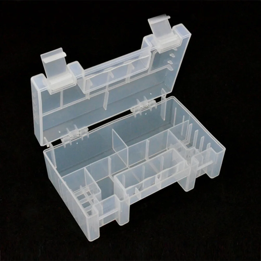 Portable Clear Battery Storage Organizer Box for 18650 26650 Aa Aaa Batteries Leakproof Compact Case Efficient Battery Storage