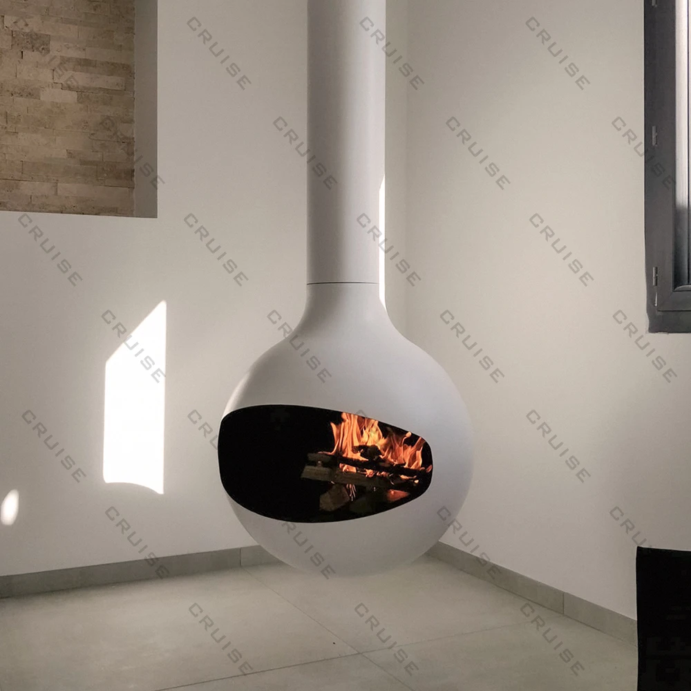 كروز صديقة للبيئة الحديثة فيلا تصميم السقف شنت محاكاة لهب 700 مللي متر ثلاثية الأبعاد التفتيت معلقة الموقد #1