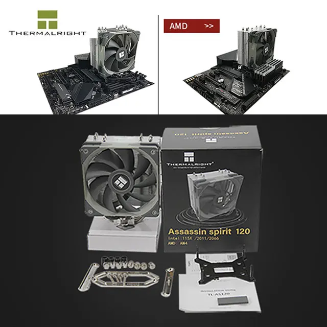 

Thermalright CPU Cooler Fan Cooling 4Pin,Single/Dual 120MM RGB PWM Fan Radiator For Intel 115x 2011 2066 2100 AMD AM4 TL-AS120