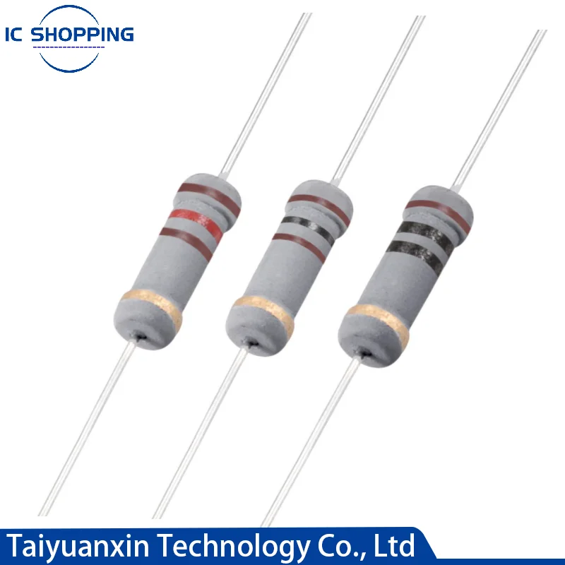 500PCS 1W Carbon Film Resistors 5% Ring Power Resistor 0.1~10M 2 4.7 10R 22 33 47 68 100 220 360 470 1K 2.2K 10K 22K 4K7 100KOhm