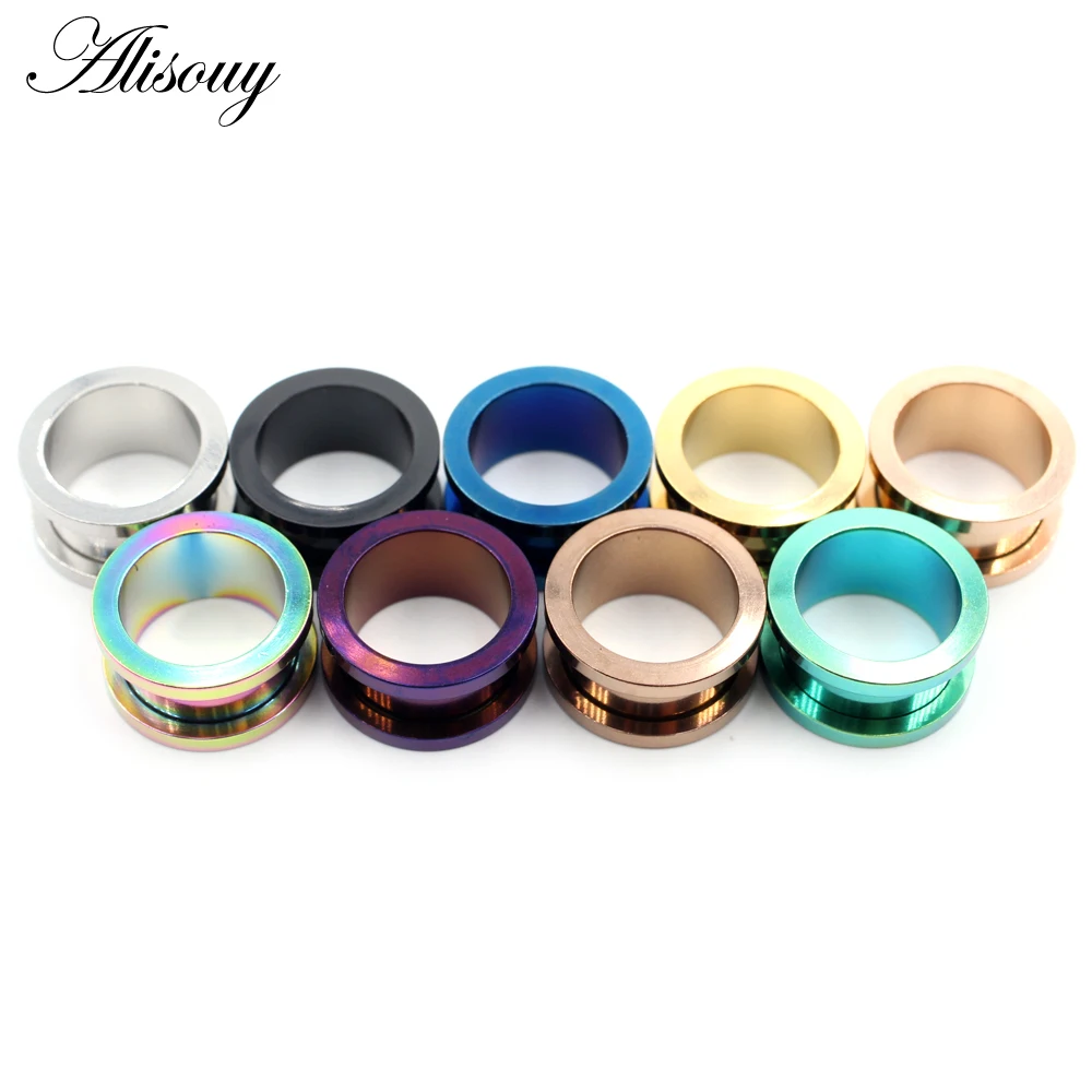 Alisouy 1PC 2-30mm Ohr Messgeräte 316L Edelstahl Ohr Tunnel Plugs Piercing Schmuck Ohr Bahren Expander Plugs und Tunnel – Detail 3