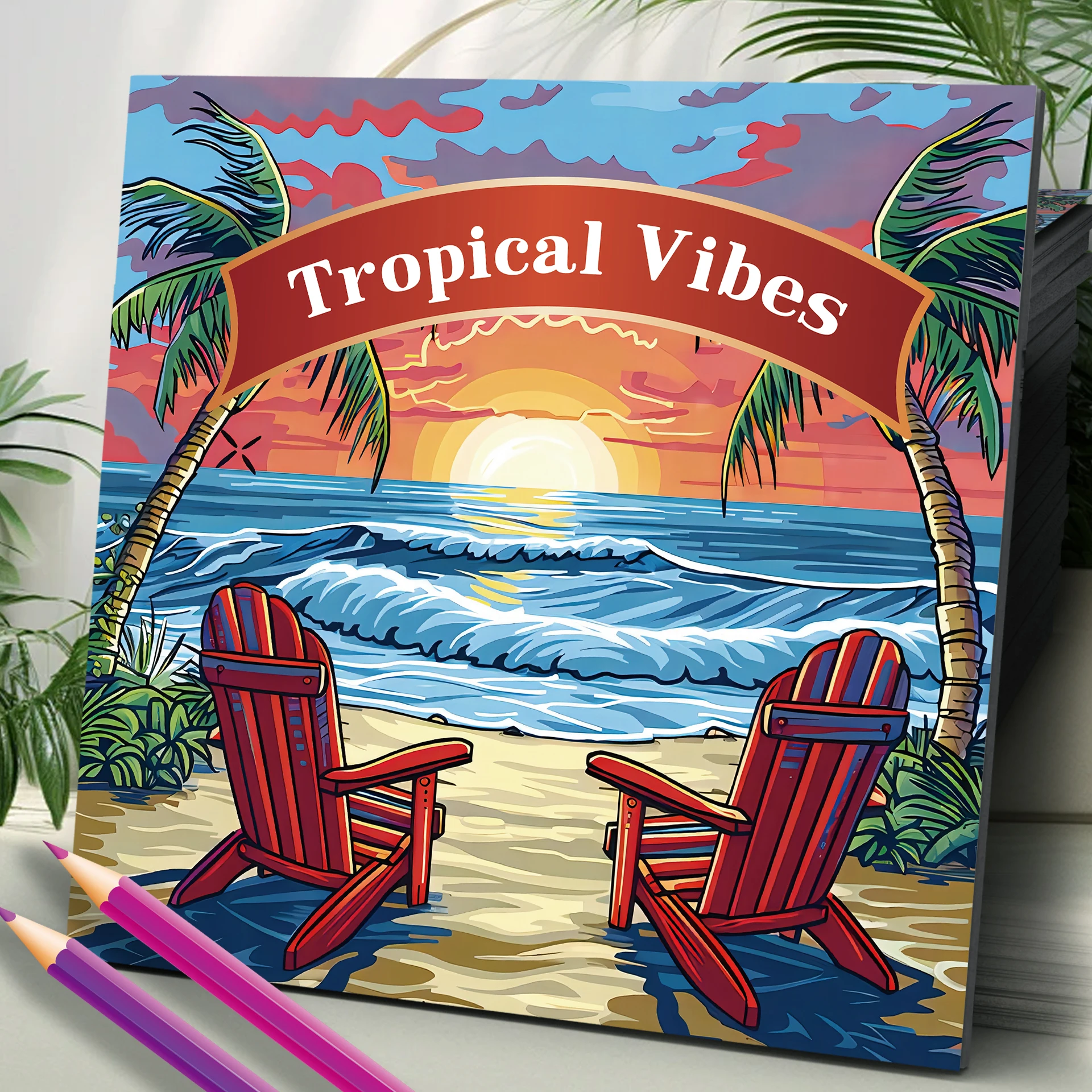 1 قطعة كتاب تلوين المشاعر الاستوائية 20 صفحة الكبار كتاب صور هدية لحفلة عيد ميلاد تخفيف التوتر قتل الوقت كتب الرسم