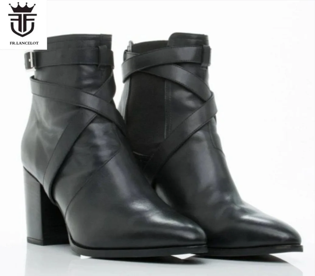 New Arrival Man autumn Boots American Style Point toe Booties Super High Heels 9cm Fashion Botas Black Leather Party Shoes Male