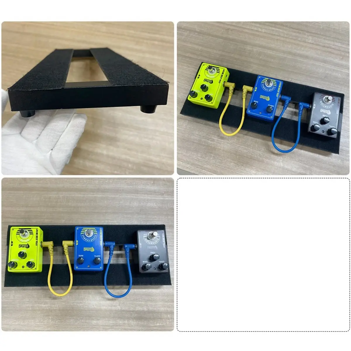 

A61P Guitar Effector Board Aluminium Alloy Guitar Effects Pedal Board with Storage Bag Connection Cable for Guitar Pedals DIY