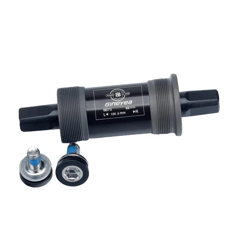 GINEYEA Square Taper Bottom Bracket – BB73/68mm, Fits 103–126mm Axles, MTB Road Bike BB Set for Cranksets