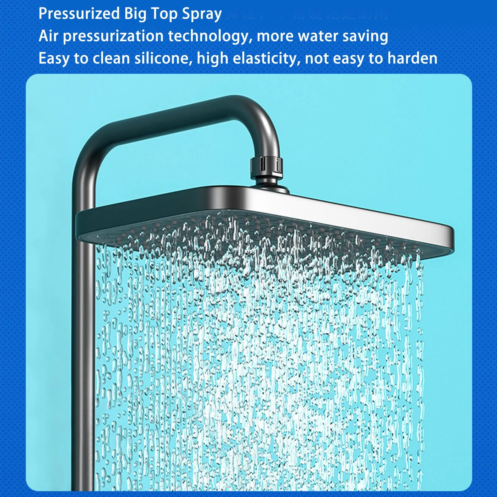 Multifunctional Bathroom Shower Head Set Push Button High Pressure Water Flow  Must Have For Home Bathrooms