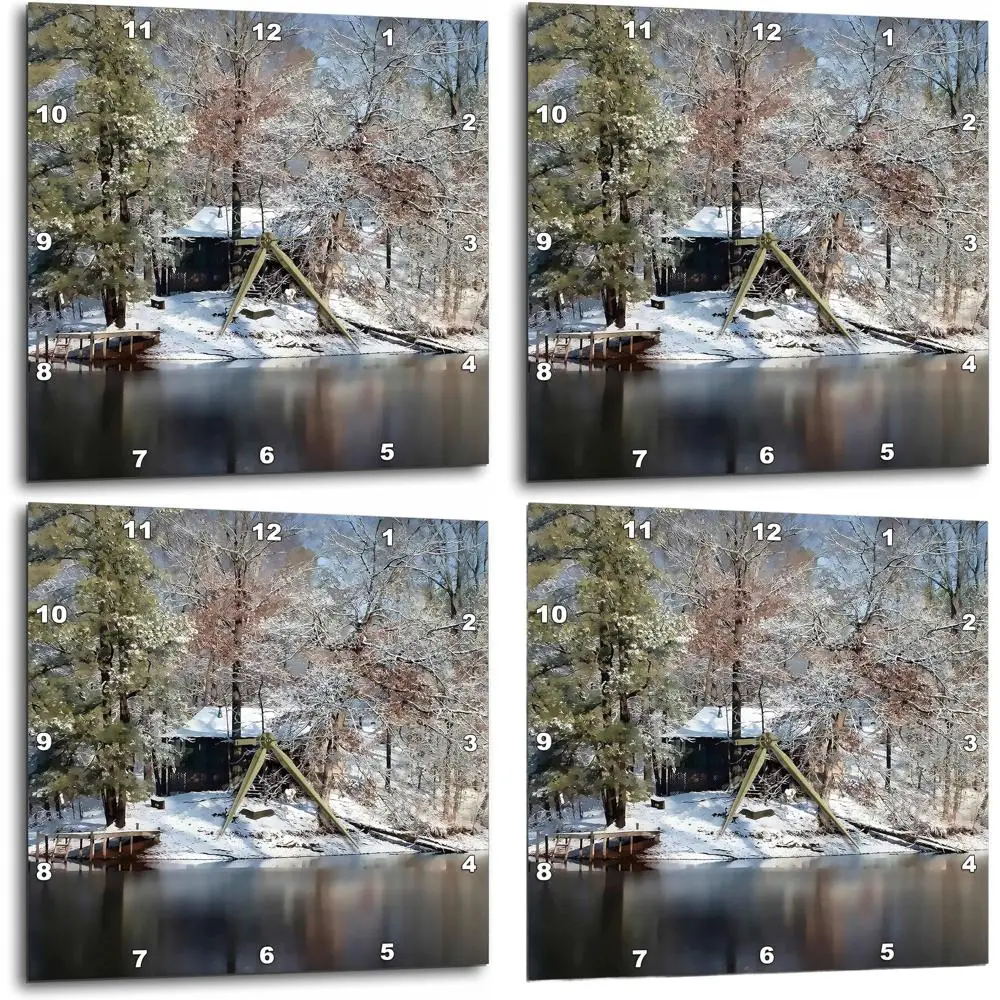 

13 Snowy Tennessee Mountain Cabin Wall Clock, Heaven's Touch in Rural Retreat