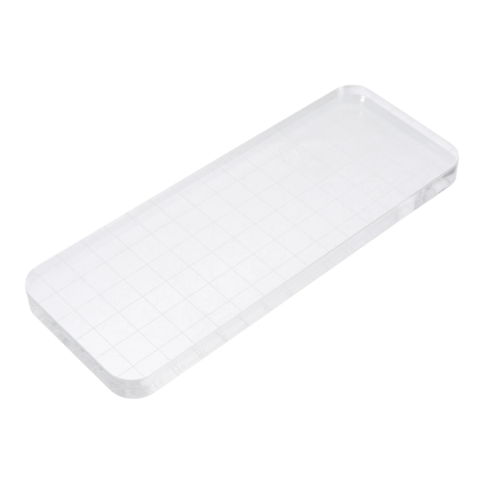 

Clear Block Diy Accessory Lineation Stamp Tool Sturdy Durable Acrylic Stamp Plate Craft Supply Stamping Block Storage Jar