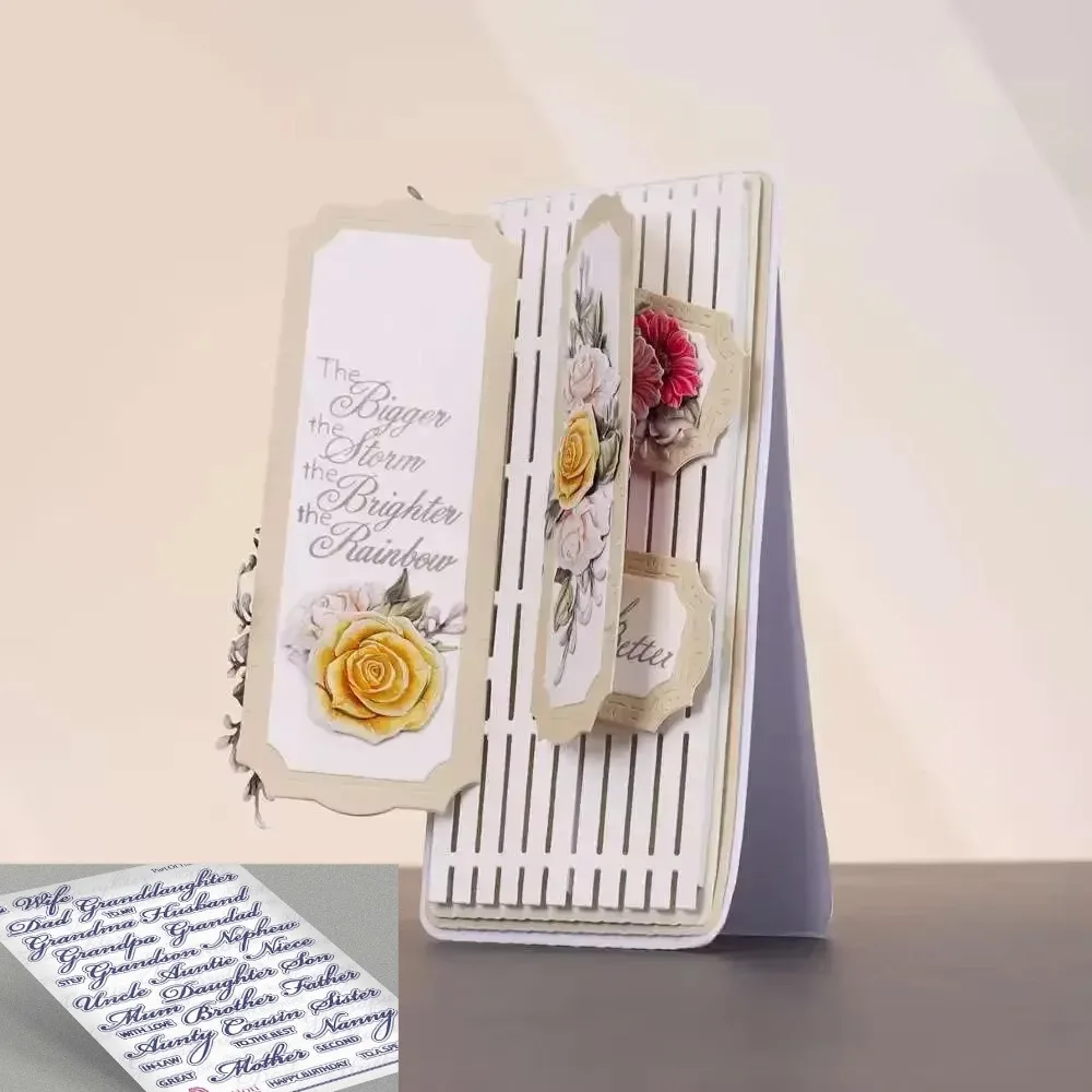 

Metal Cutting Dies For DIY Scrapbooking Crafts Maker Photo Album Template Handmade Decoration letter 2025 New Hanging Florals