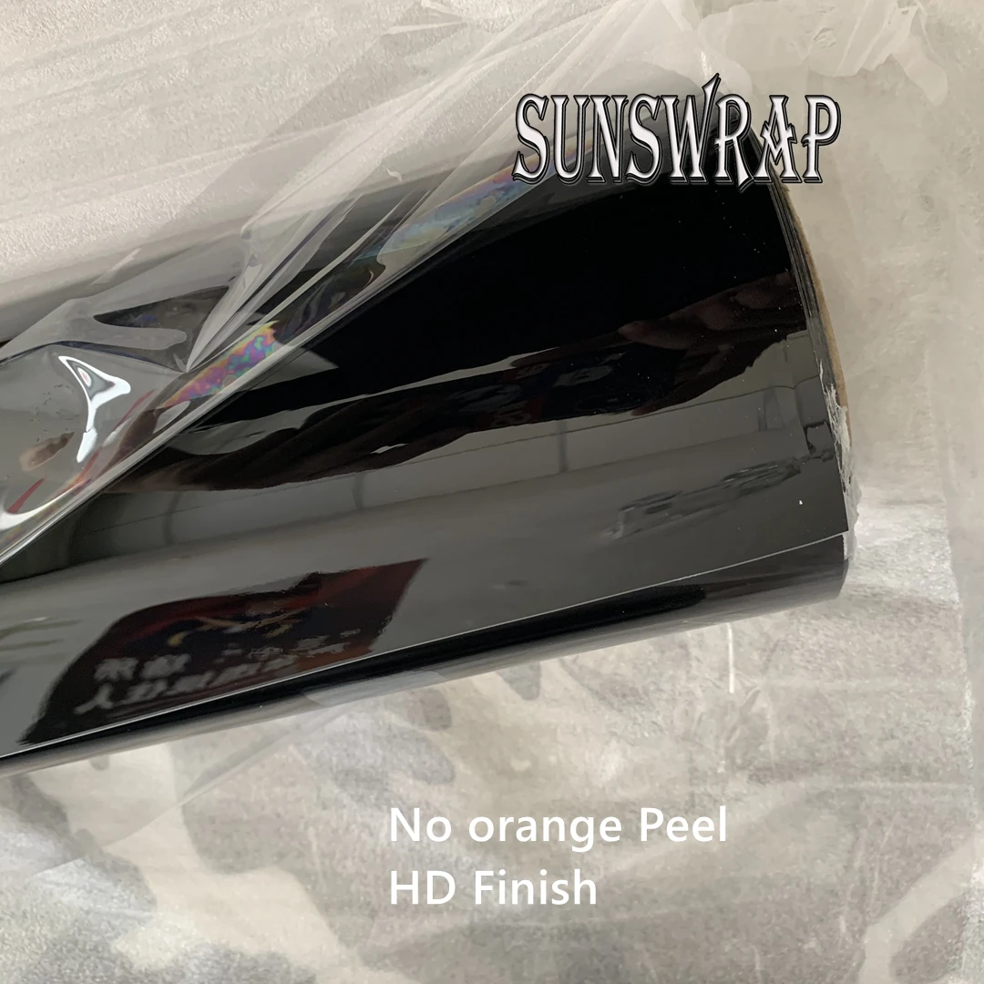 

TOP Глянцевая HD глянцевая черная с подкладкой из ПЭТ Супер блестящая глянцевая черная виниловая пленка для покрытия автомобиля без воздуха 1,52x18 м 5x59 футов