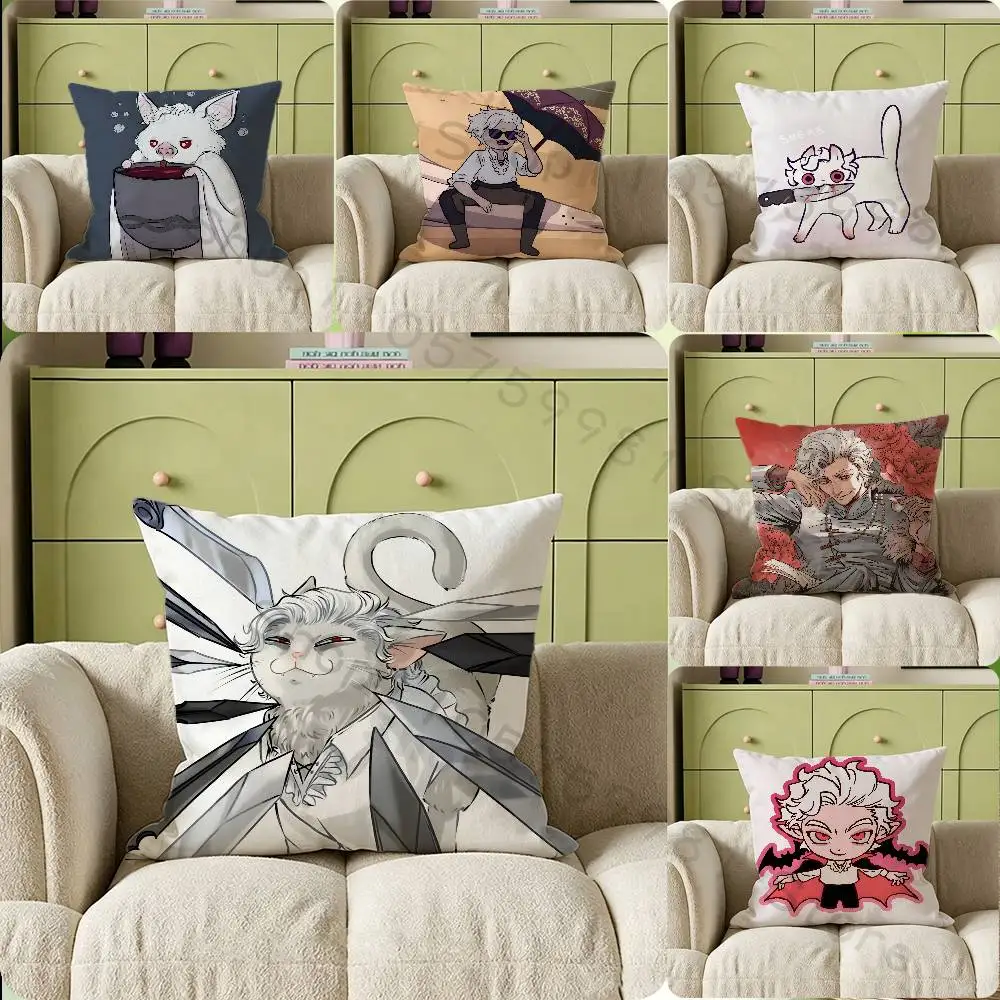 Cute A-Astarion Icons Print Throw Pillow Cover Square Cushion Case for Living Room Bedroom Decor