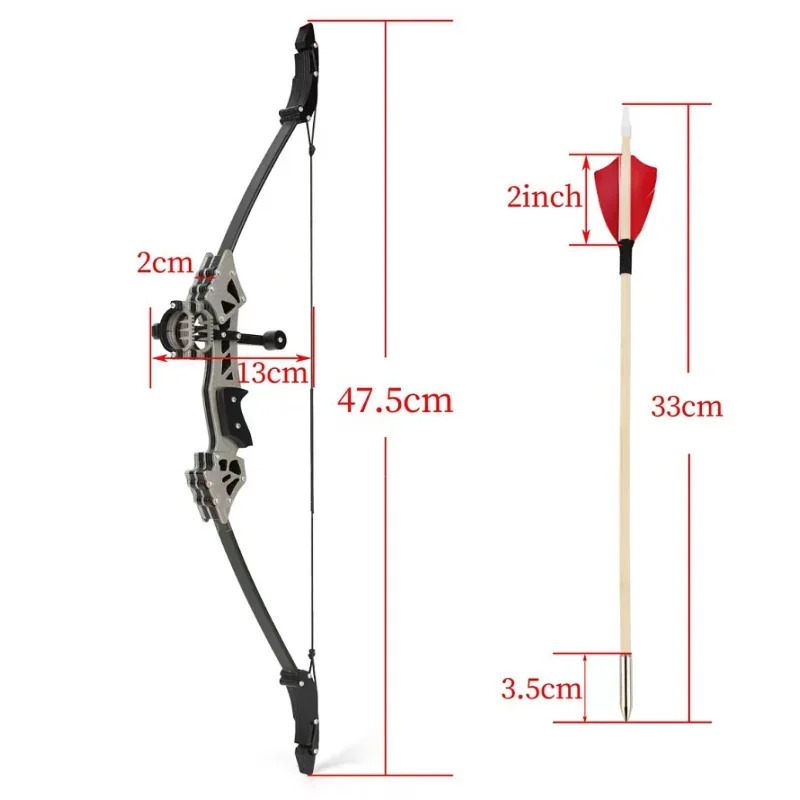 Outdoor Archery Mini Composite Bow Left and Right Hand Universal Novice Practice Pack Hunting