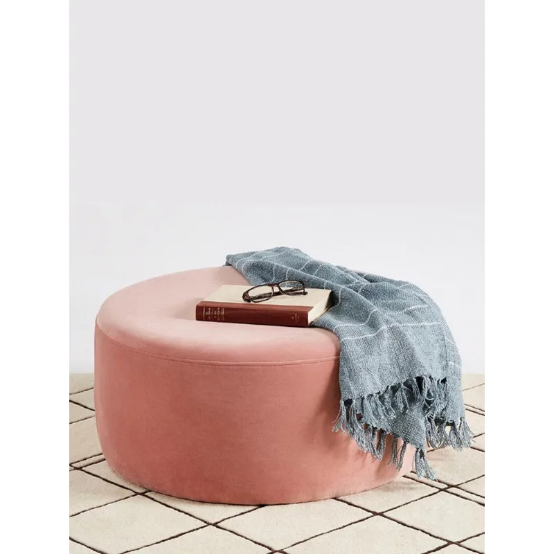 Round sofa stool Internet celebrity clothing store change shoes try shoes early education center pedal single fitting room wear