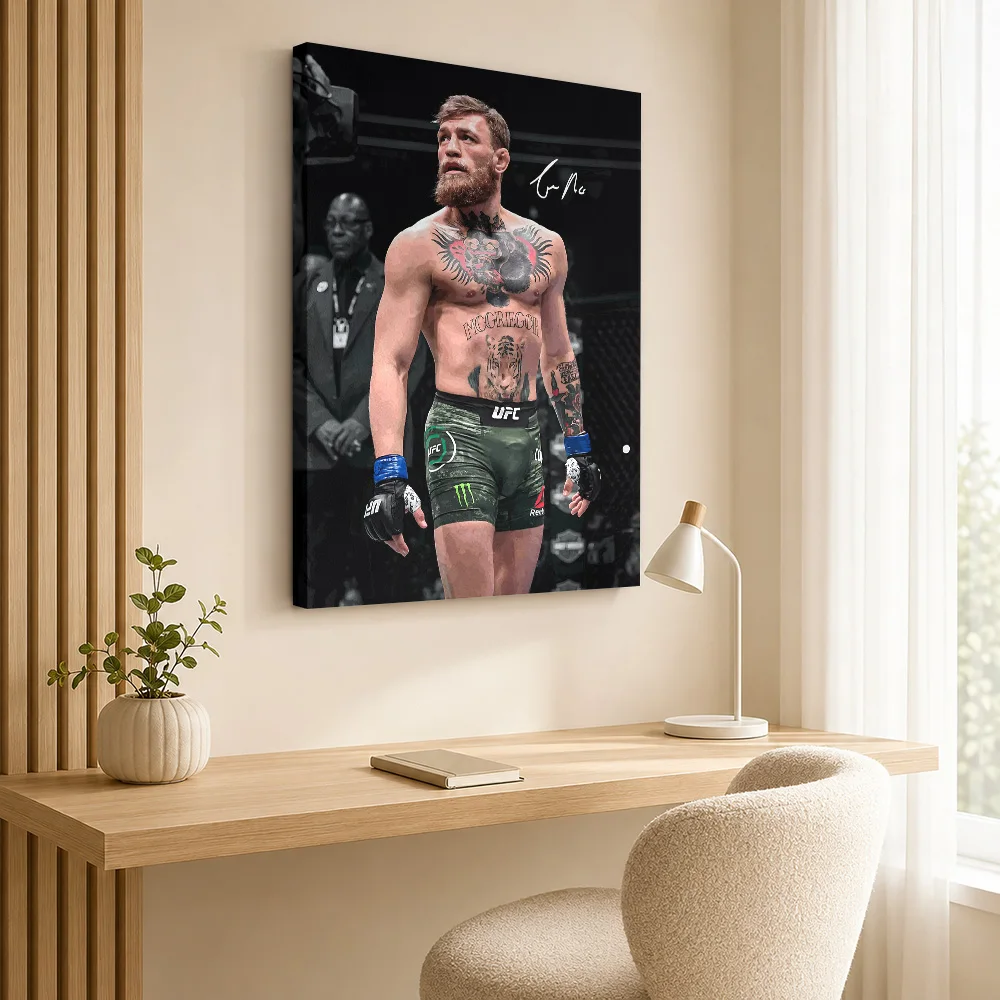 Conor McGregor MMA Fighter Canvas Poster Personalized Sports Portrait Wall Paintings Decoration for Office Gift for Collectors