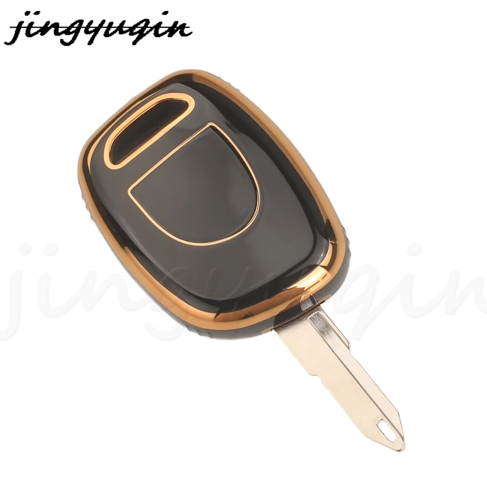 Jingyuqin 1 Buttons NEW Soft TPU Remote Car Key Case Fob For Renault Clio Master Twingo Kangoo Protection Remote Car Accessorie