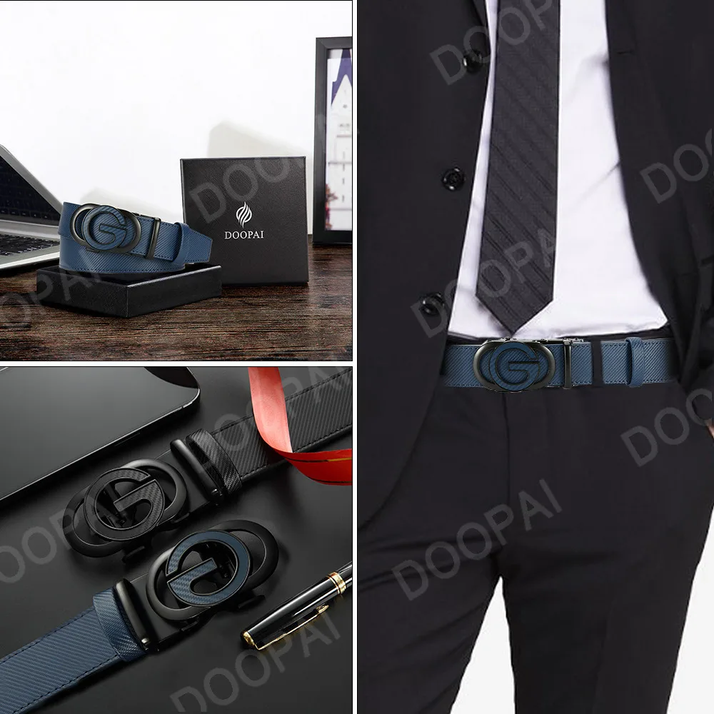 Cinturones de cuero genuino para hombre, cinturones de marca famosa, hebilla de alta calidad, negocios, piel de vaca negra, negocios, moda