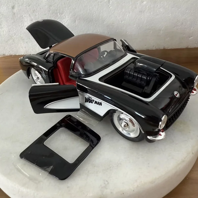 1:24 1957 Corvette C1 Alloy Modified Sports Car Model Diecast Metal ClassIc Track Racing Vehicles Car Model Simulation Kids Gift view 4