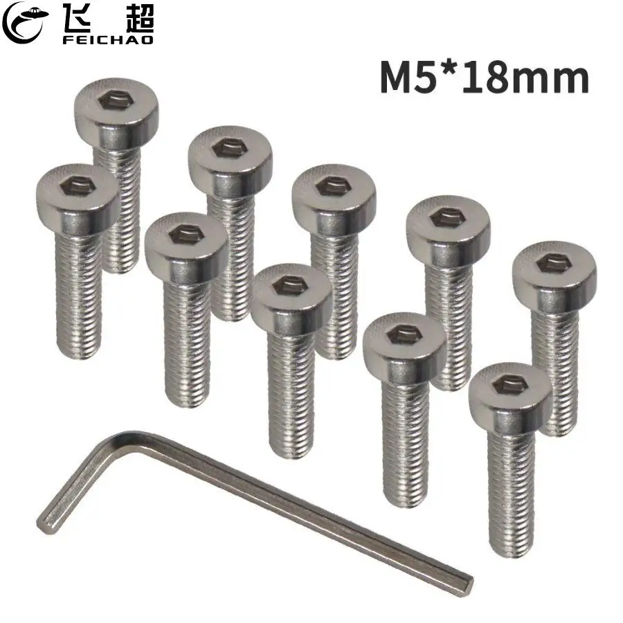 10szt Śruba M5 ze stali nierdzewnej 304 z gniazdem sześciokątnym i krótką łbem do kamery GoPro 10 9 8 Insta360 Akcesoria do kamery akcji