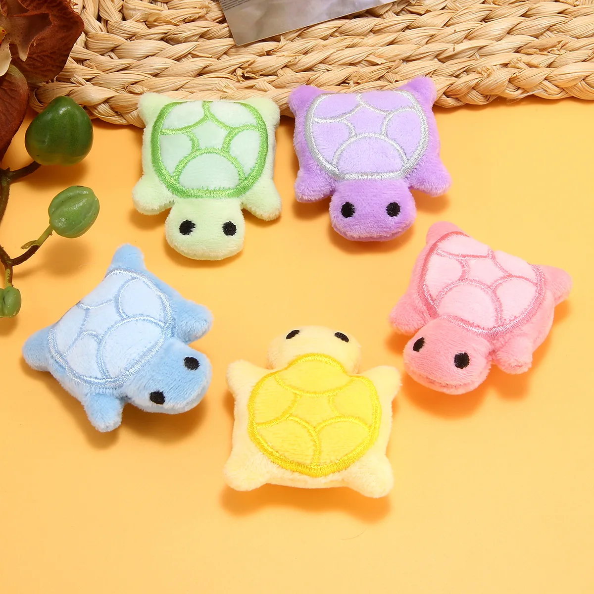 Mini Cute Turtle Dog Plush Toy Squeaking Dog Teething Sound Toy Soft And Safe Good For Dental Health Suitable For Puppies