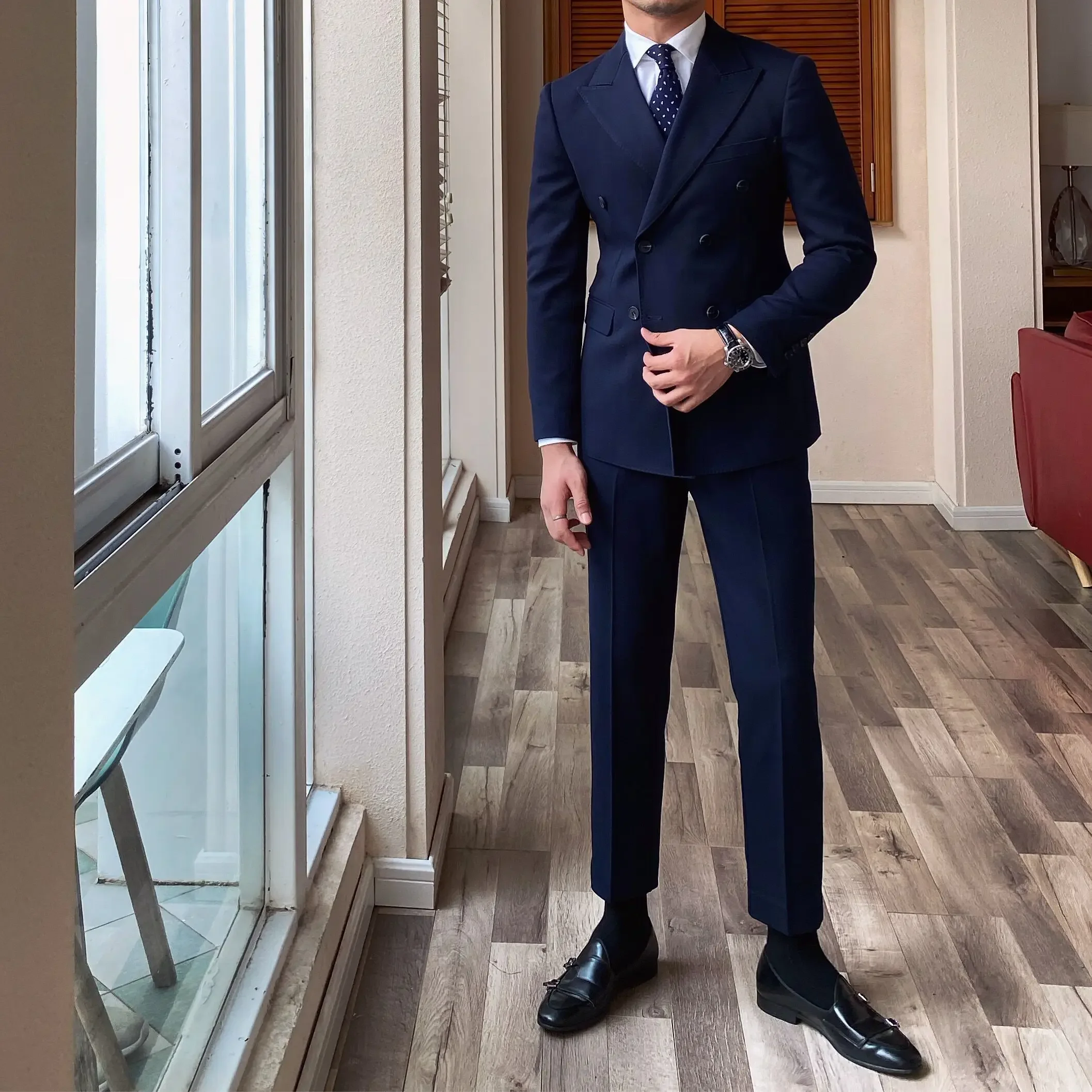 Formal Korean Business Dress 2 Piece Outfit Set Male Spring Autumn Fashion Clothes Ceremony Luxury Full Men\'s Suits and Blazers