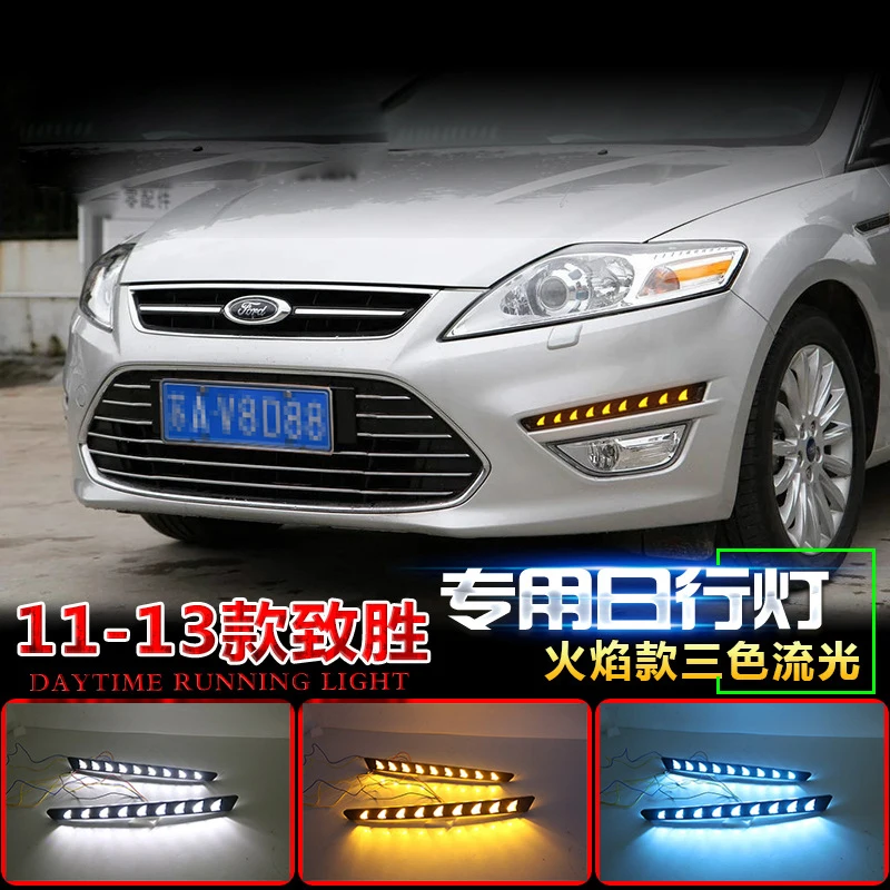 car accessories bumper headlight for Ford Mondeo fog light Fusion lamp LED 2011~2013y for Ford Mondeo daytime head lamp