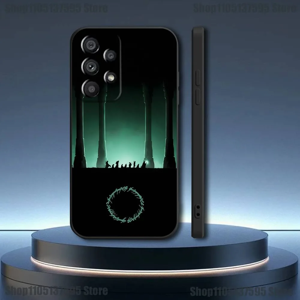 حافظة هاتف L-Lord of the R-Rings لهاتف سامسونج جالاكسي A73,31,32,72,41,53,52,71,22,5G,Note,J7,8,9 غطاء أسود ناعم