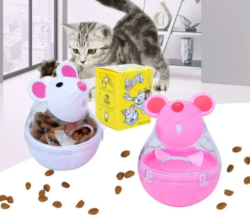 Katzenspielzeug Maus-Tumbler Leckage-Verhindernder Futterball Haustier-Puzzle Cartoon-Katzenspielzeug Interaktives Spielzeug für Kätzchen Langsames Füttern Haustierbedarf – Detail 1