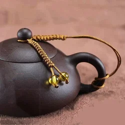 3pcs/Set Handmade Chinese Pot String Rope Bead Decoration for Tea Pot Lid Tea Set Accessory Traditional Craft Tea Brewing Tool