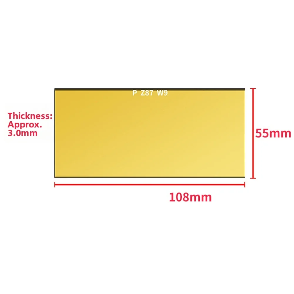 Welded Glass Lens Helmet  Welded Hardened Glass Lens Welded Cover 5.5 X 10.80cm Suitable For Most Welding Helmets And Equipment