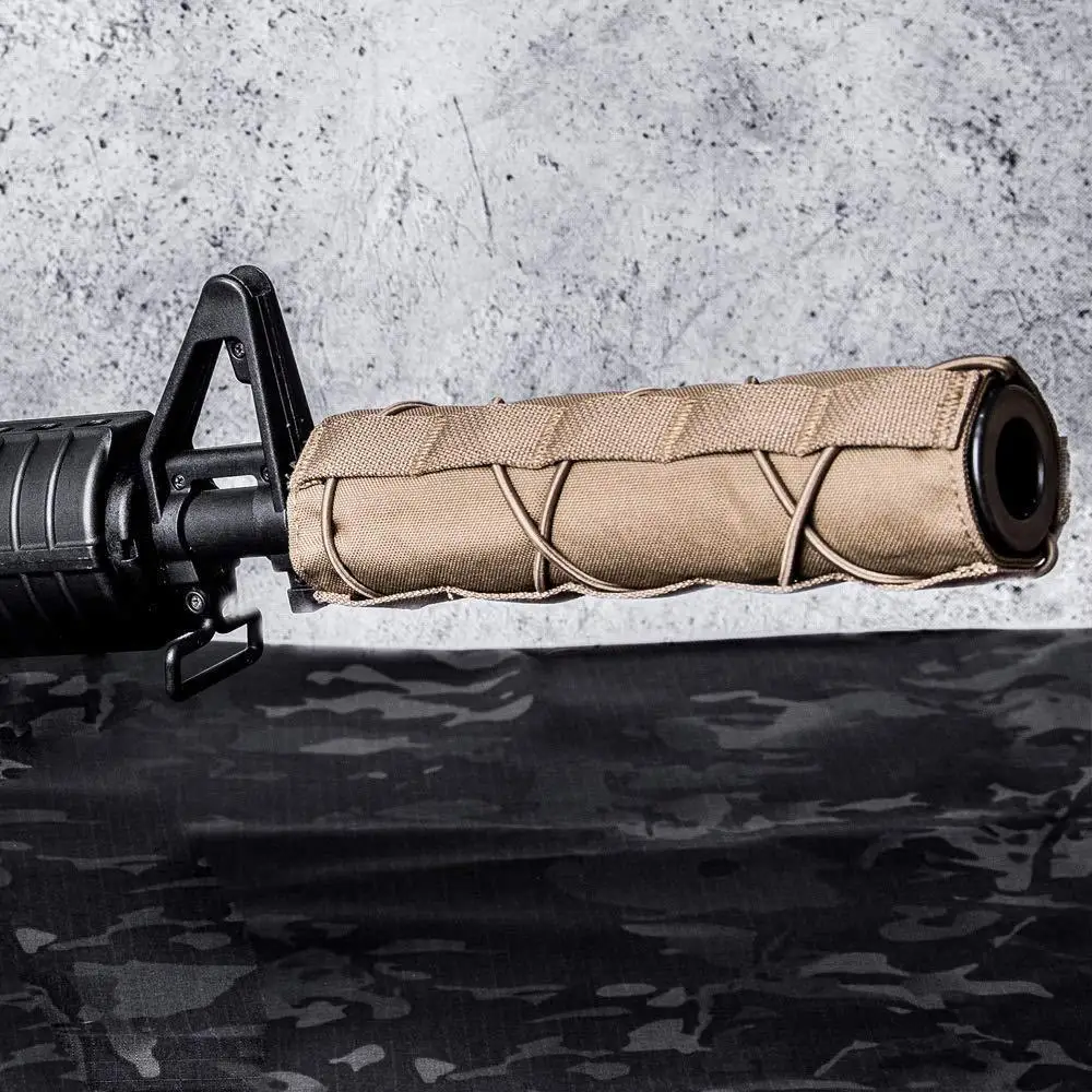 Capa de silenciador supressor macio para caça tática, pistola de atirador, manga silenciadora, isolamento térmico, protetor de blindagem