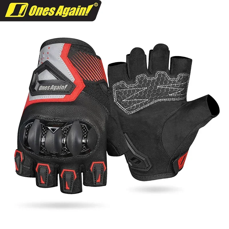 ¡Los más nuevos de nuevo! Guantes de medio dedo para motocicleta para hombre, anticaída, transpirables, Verano