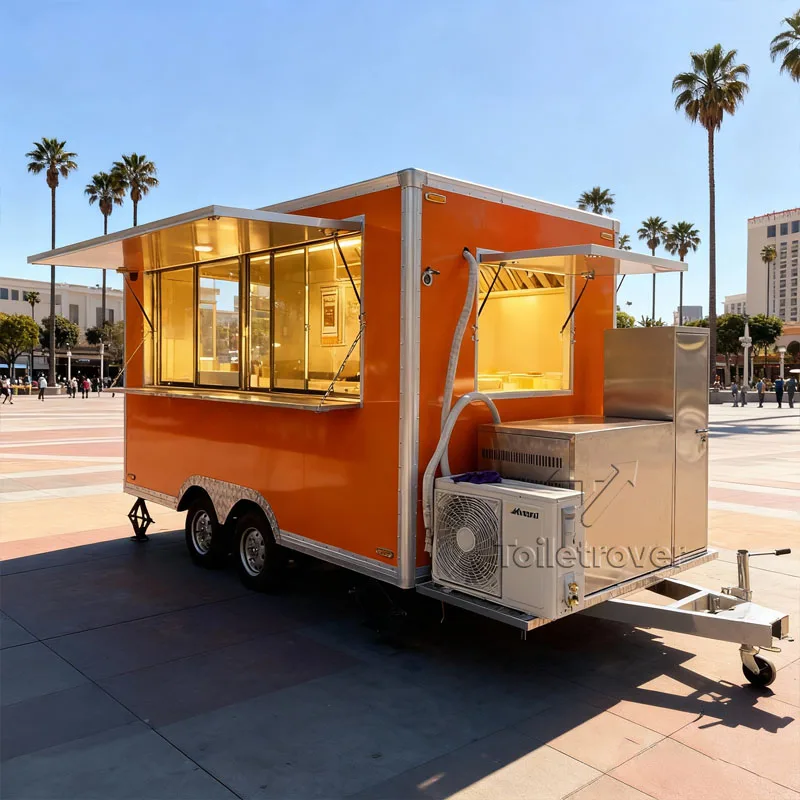 

Outdoor Portable Small Food Truck Trailer Usa Hot Dog Pizza Burger Charcoal Bbq Food Trailers Fully Equipped Usa Approved