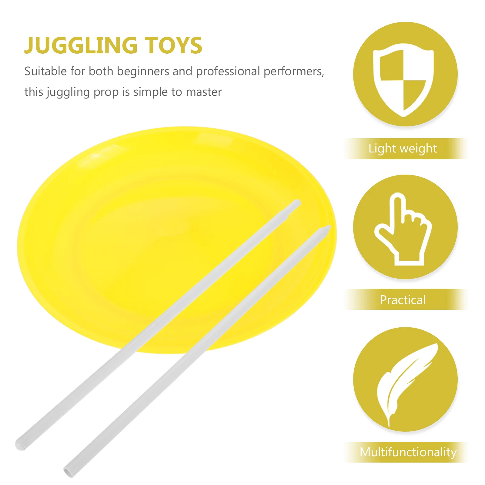 Juggling Turntable Props Toys Party Favor Acrobatic Performance Stick Reliable Spinning Plate Stage Plastic Supply