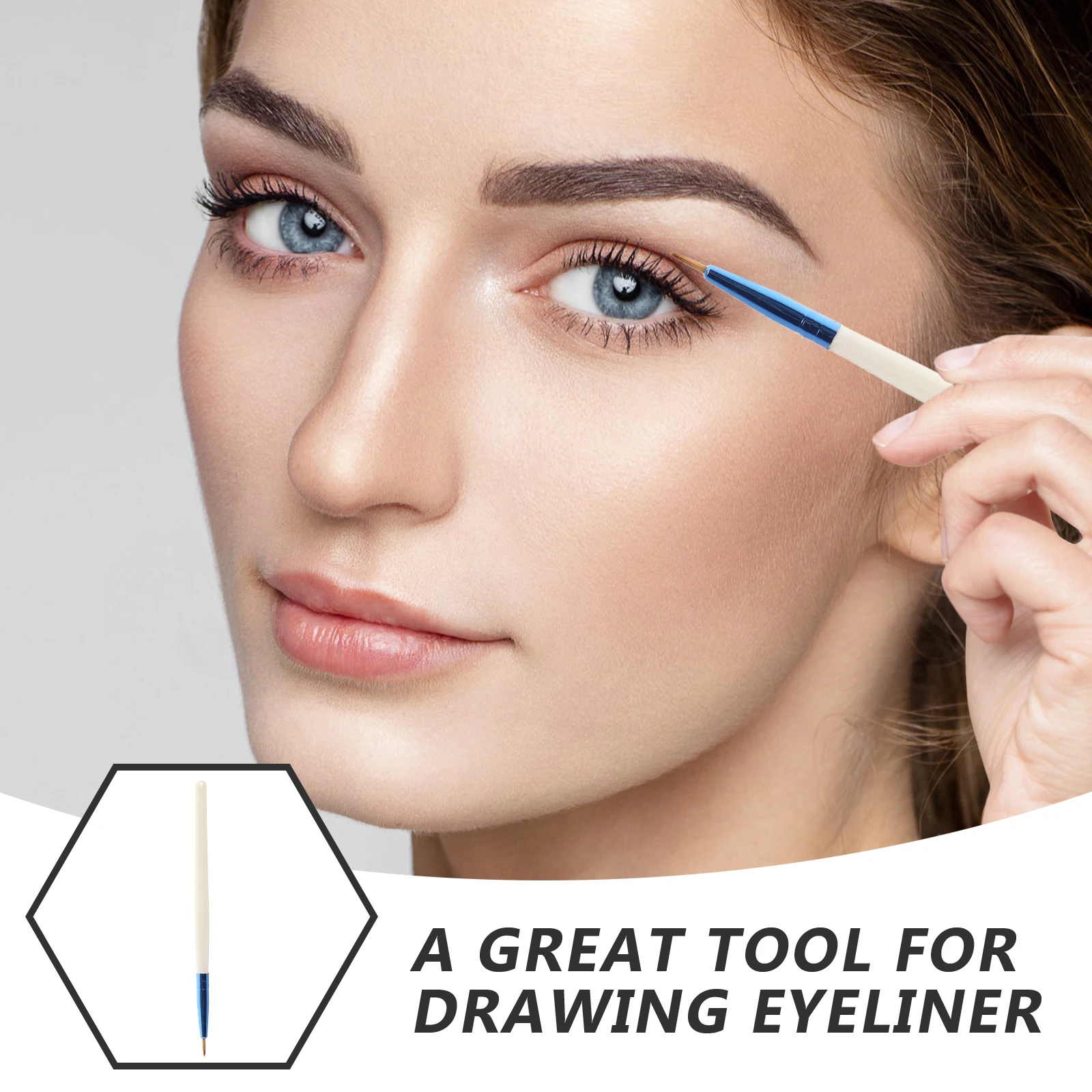 Pincel de maquillaje para delineador de ojos, herramienta para detalles, aplicador fino, cosméticos, sombra de ojos, corrector, pincel para dibujar ojos
