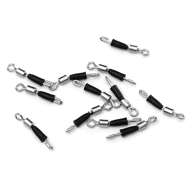 30pcs Fishing Tackle Connector Feeder Fishing Accessories Swivel Snaps For Carp Carp Fishing Quick Change Feeder Swivels Method