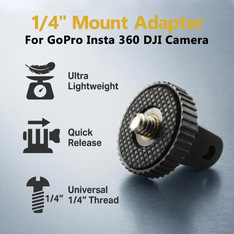 1/4 Zoll Schraubenadapter Kamerahalterung Stativ Gimbal Schraubenkonverter für GoPro Insta 360 DJI Kamera Zubehör für Vlog-Aufnahmen