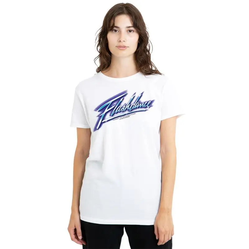 

Женская футболка с логотипом Flashdance S 2XL, белая