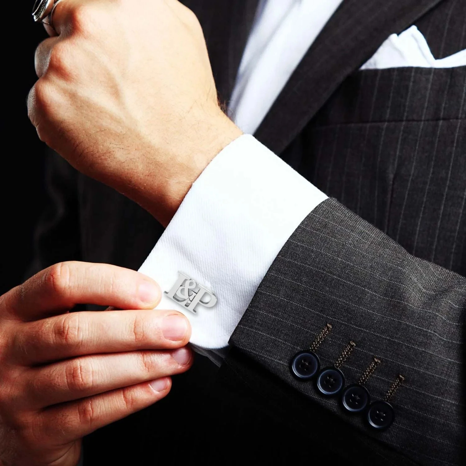 Custom Initial Cufflinks Personalized Letters Cufflink Man Shirt Groom Wedding Cufflinks For Men Stainless Steel Jewelry New In