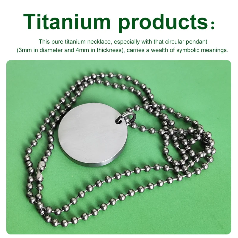 Minimalist Pure Titanium Circular Pendant Necklace - Eternal Symbol Hypoallergenic Gift for Men And Women