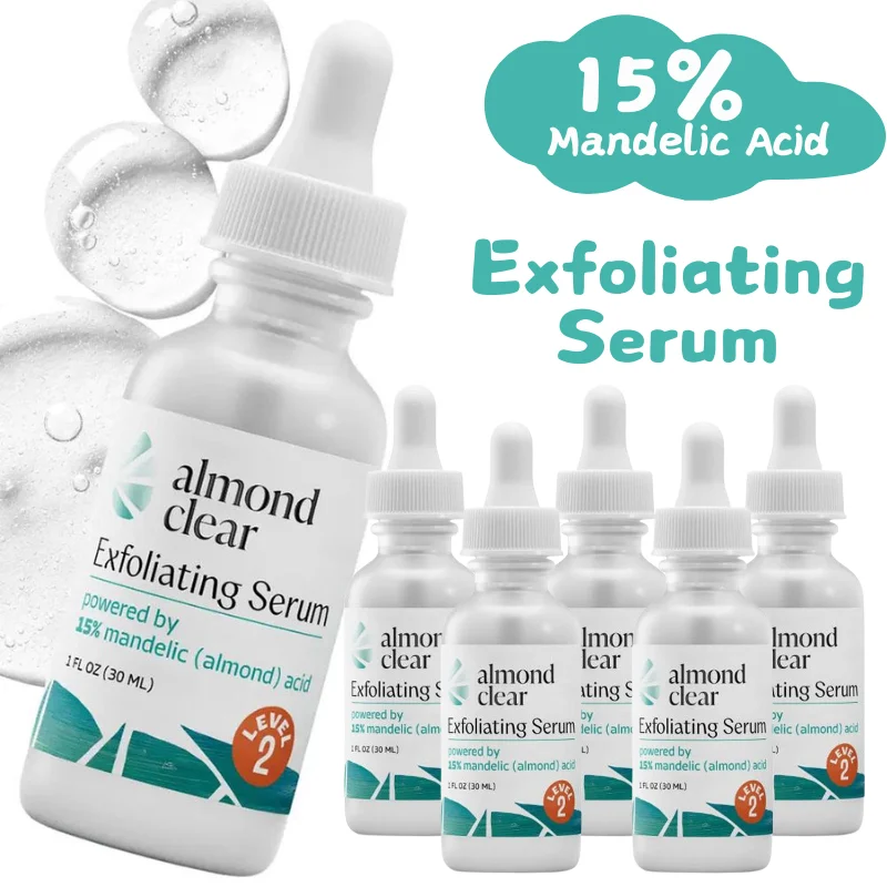 Almond Clear 15% Mandelic Acid Serum Gentle Exfoliating Facial Serum Improve Rough Skin Uneven Complexion Facial Skin Care Serum