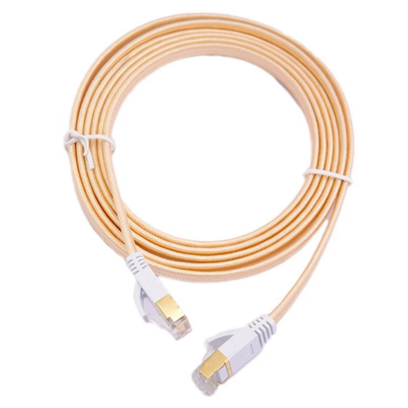 Network Cable,Category 7 Gold Plated Network Cable RJ-45 Network Cable Double Shielded Network Cable for