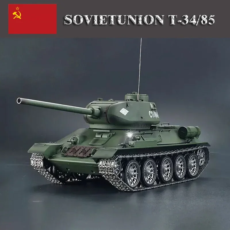 Henglong 3909-1 Russian T34/85 Remote Control Tank Model Large-scale Multi-function Battle Competitive Simulation Tank Model