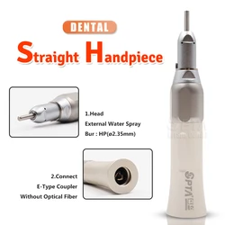 Dentistry Direct Drive Straight Handpiece, Ferramenta Odontológica Compatível com Motor de Ar Interno Tipo E, Mão de Baixa Velocidade, FX65 1:1