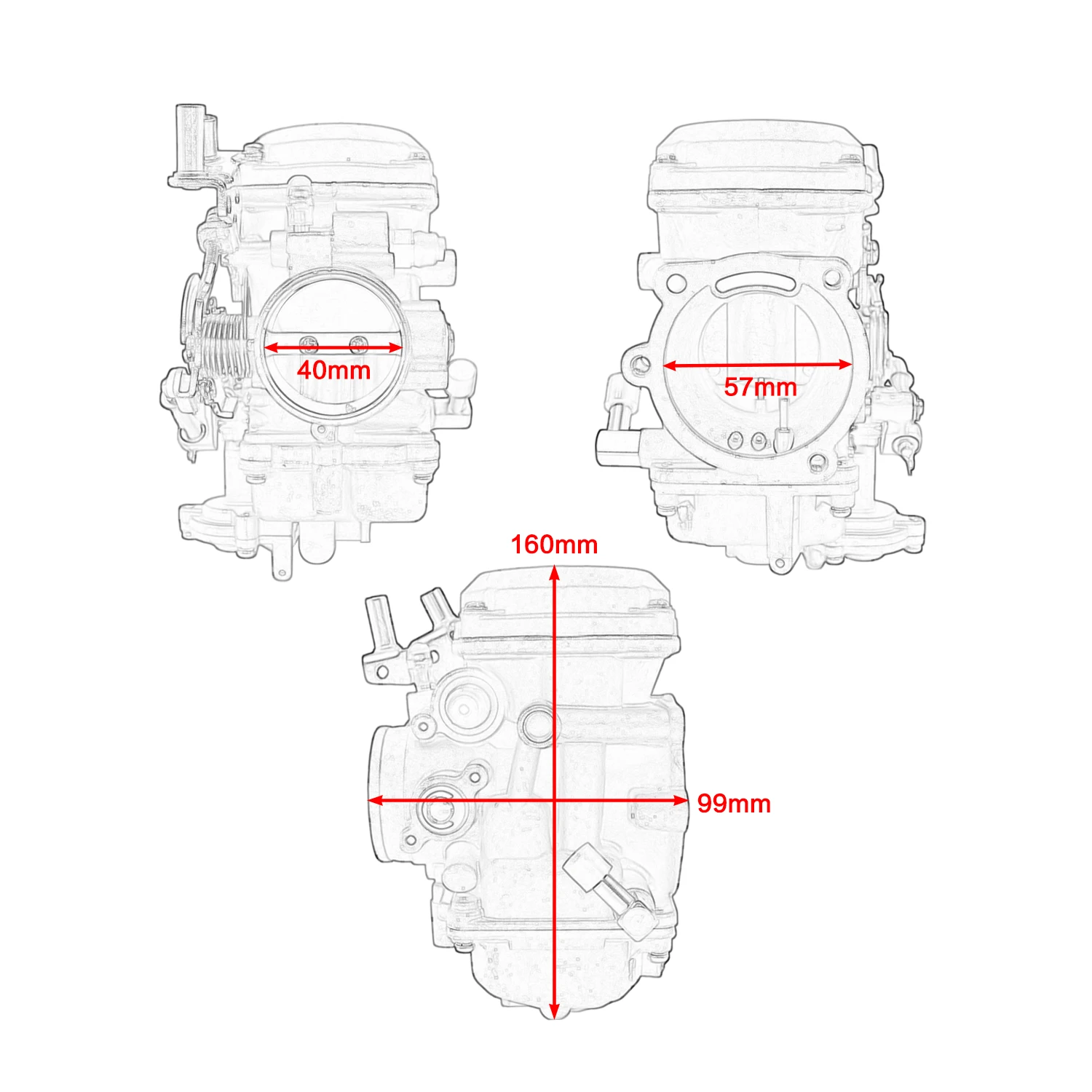 For Harley Davidson Sportster Road King Super Glide 40mm CV 40 XL883 Carburetor Motorcycle Part Carb 27490-04 27465-04