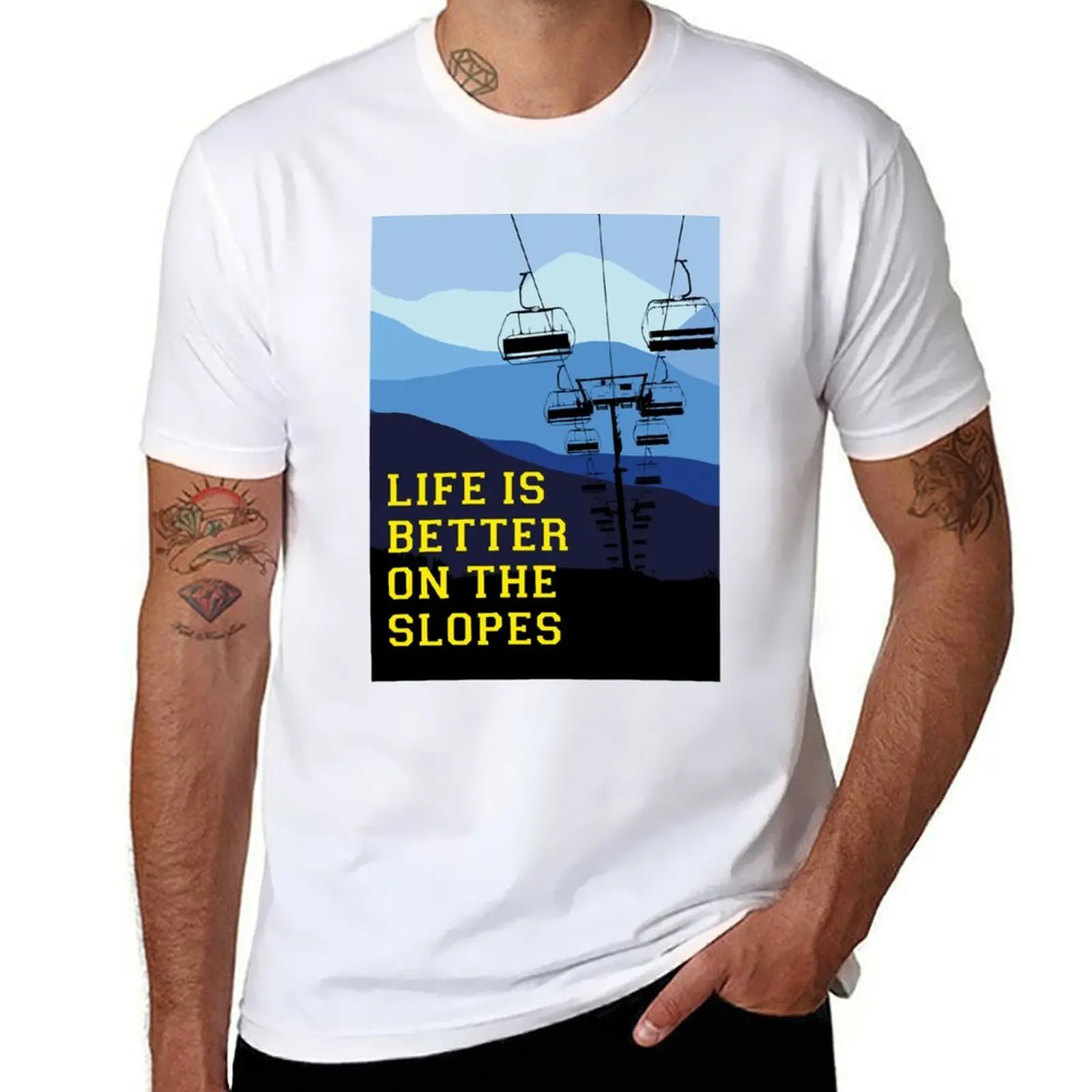 

Life is better on the slopes T-Shirt anime t shirts oversize funny t shirts dark humor T-Shirt