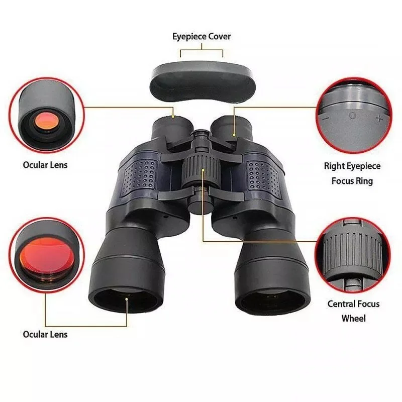 Camping Binoculars 80X80 Long Range 15000m HD High Power Telescope Tourism Binoculars Long Range Powerful Binoculars Hunting