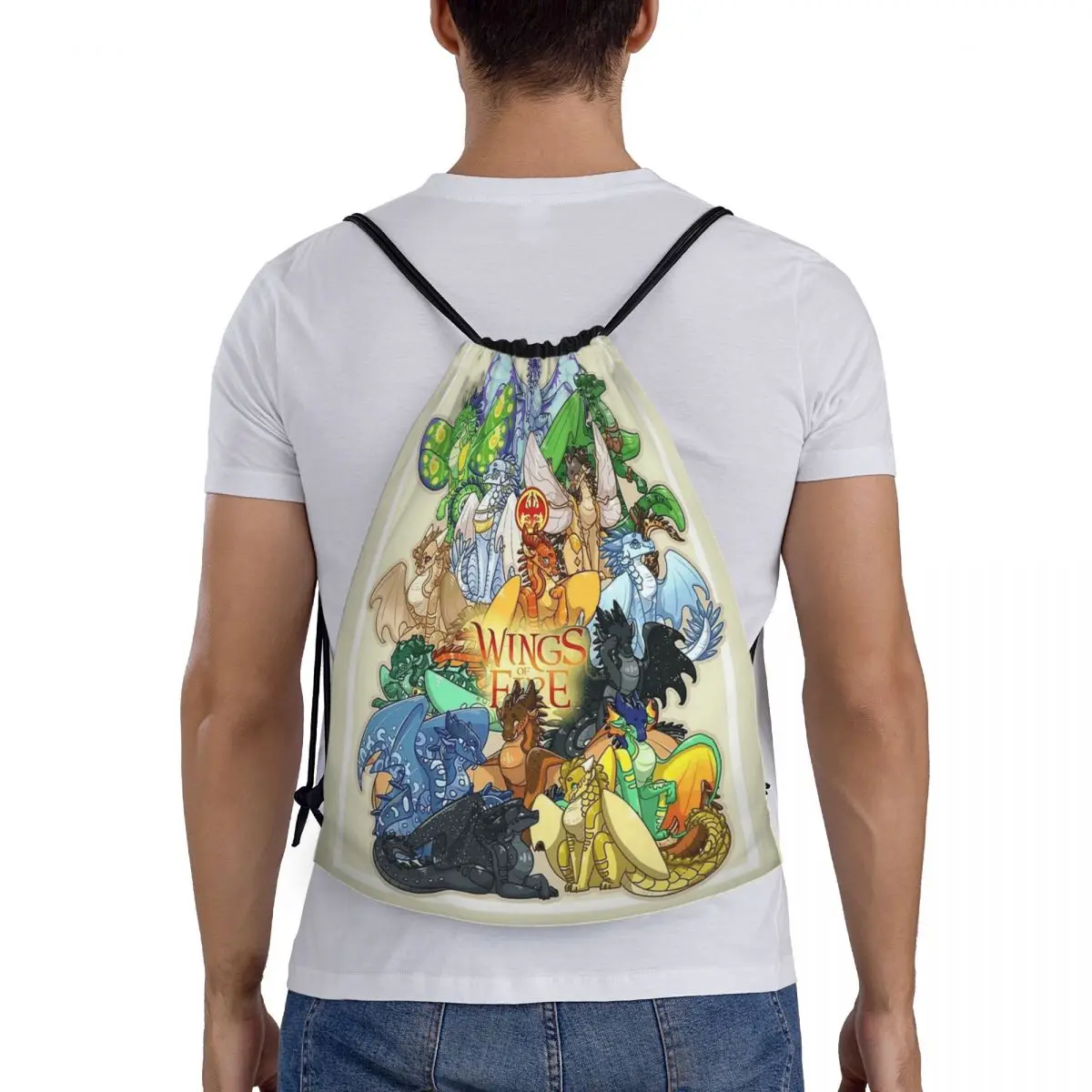 

Wing Of Fire All Dragon Backpacks Casual Drawstring Bags Sundries Bag Book Bags for Man Woman School